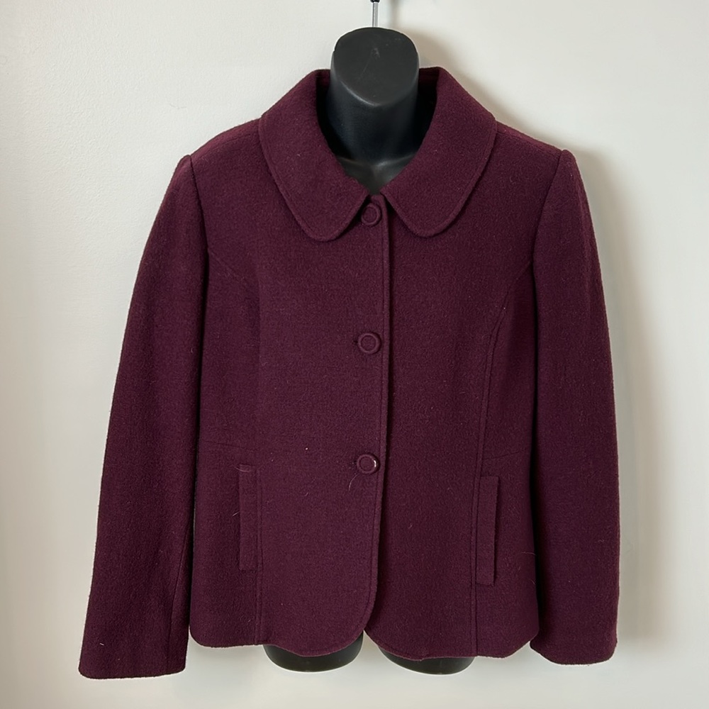 Euc - Pendleton Virgin Wool Blazer In Plum/ Purpl… - image 2